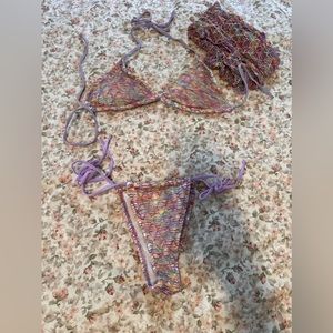 Swimsuit pink bikini . Small size